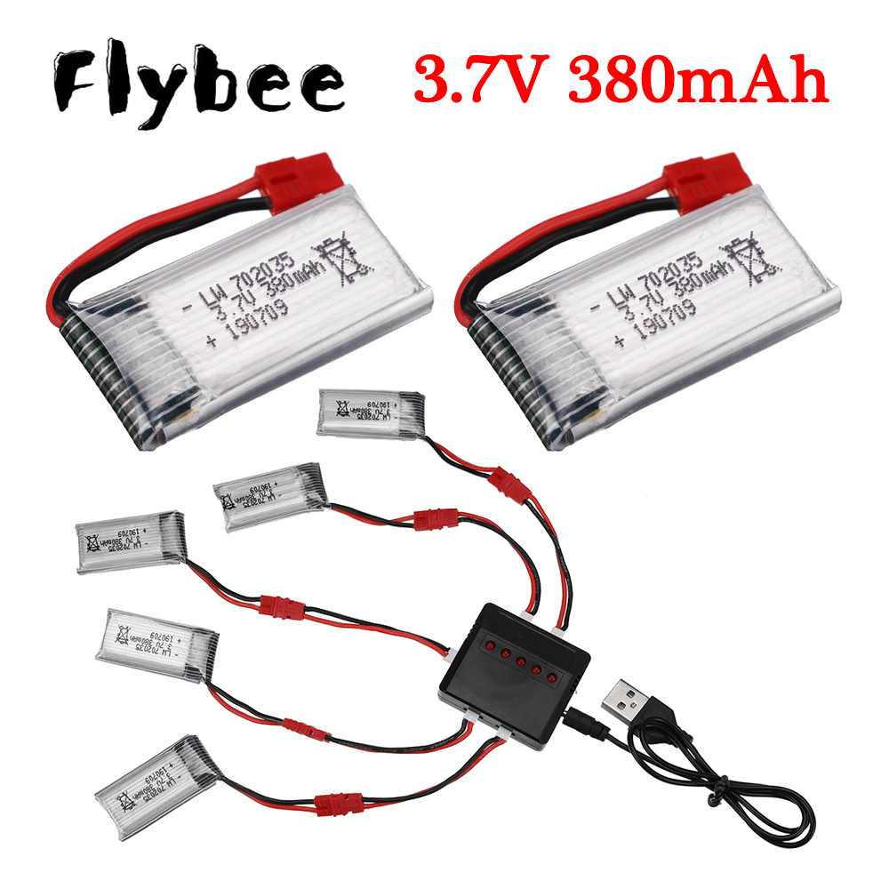 Drone Battery Lipo - Baterai Lipo 3.7V 380mAh dengan pengisi