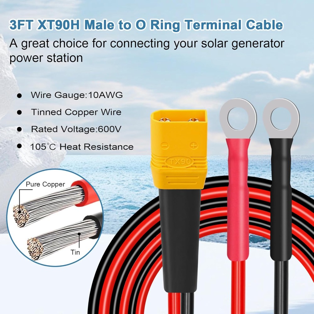 Kabel Terminal XT90 ke O Ring  - Drone Battery Connector ulasan dan harga