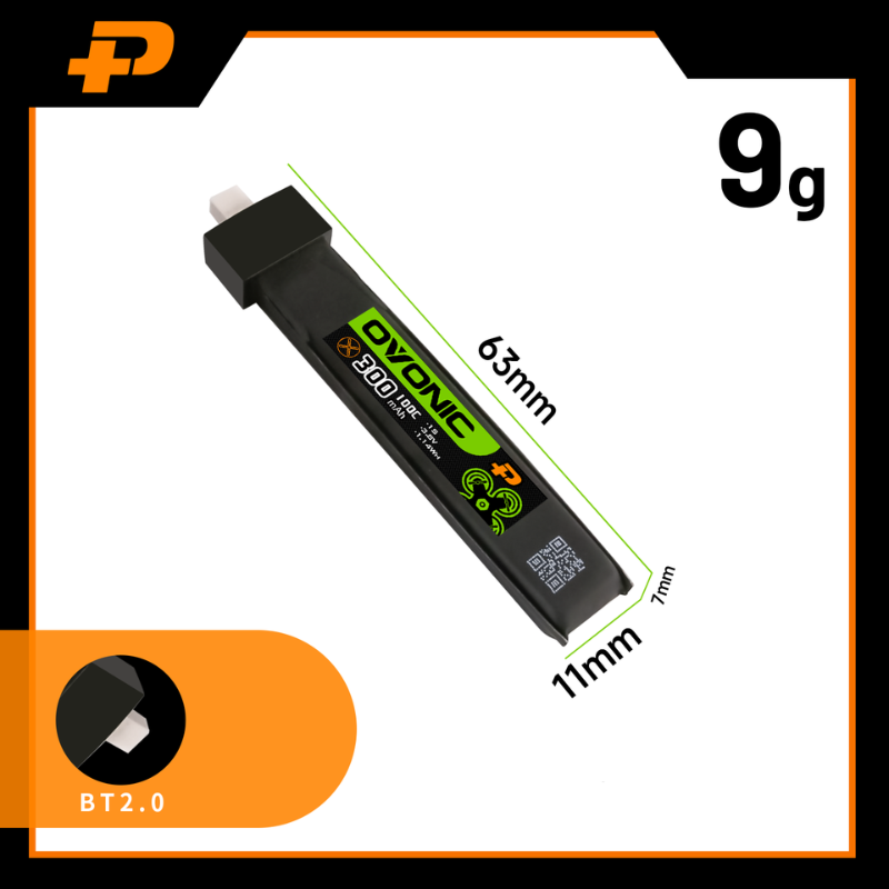 5Pcs Baterai Lipo OVONIC 300mA - Drone Battery Li-Ion ulasan dan harga