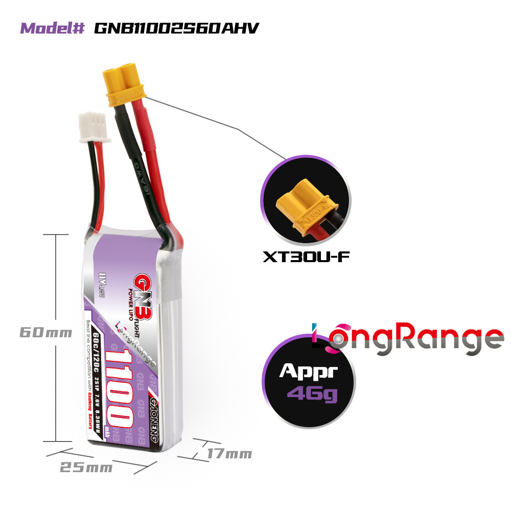 GNB Drone balap panjang, suku  - Drone Battery 6S ulasan dan harga