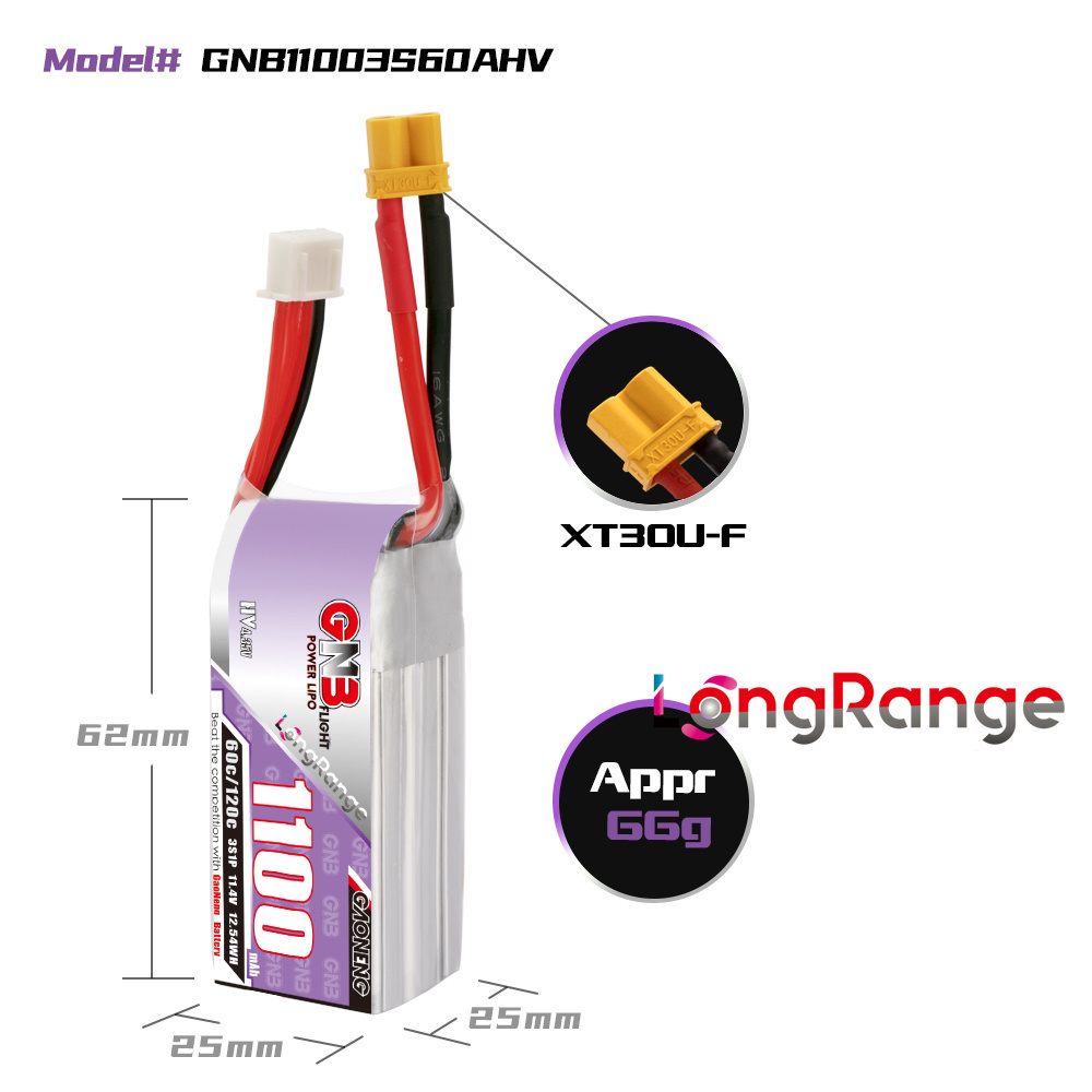 GNB Drone balap panjang, suku  - Drone Battery 6S ulasan dan harga